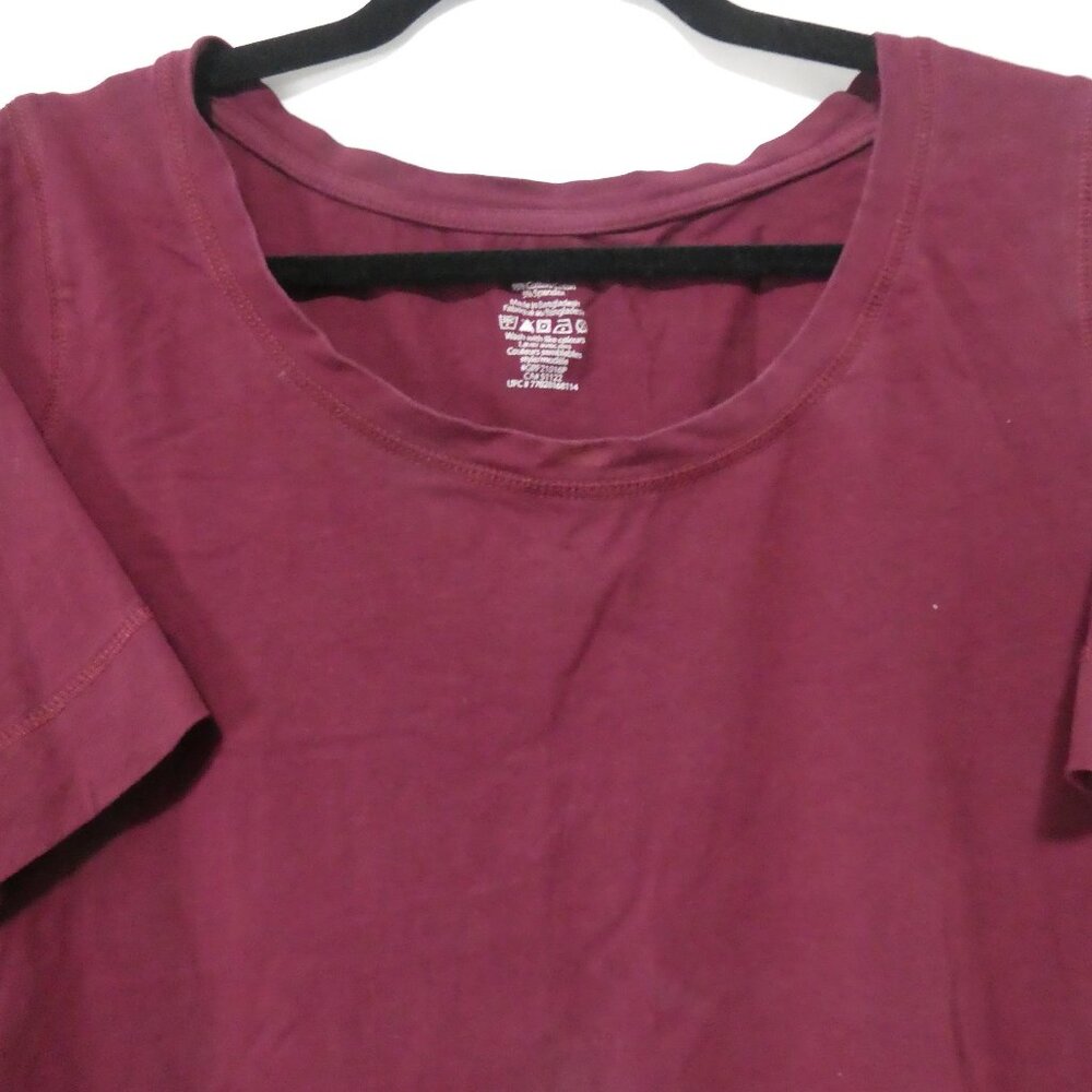 GEORGE - Plus | 2X | Classic Burgundy Crew Neck T-Shirt